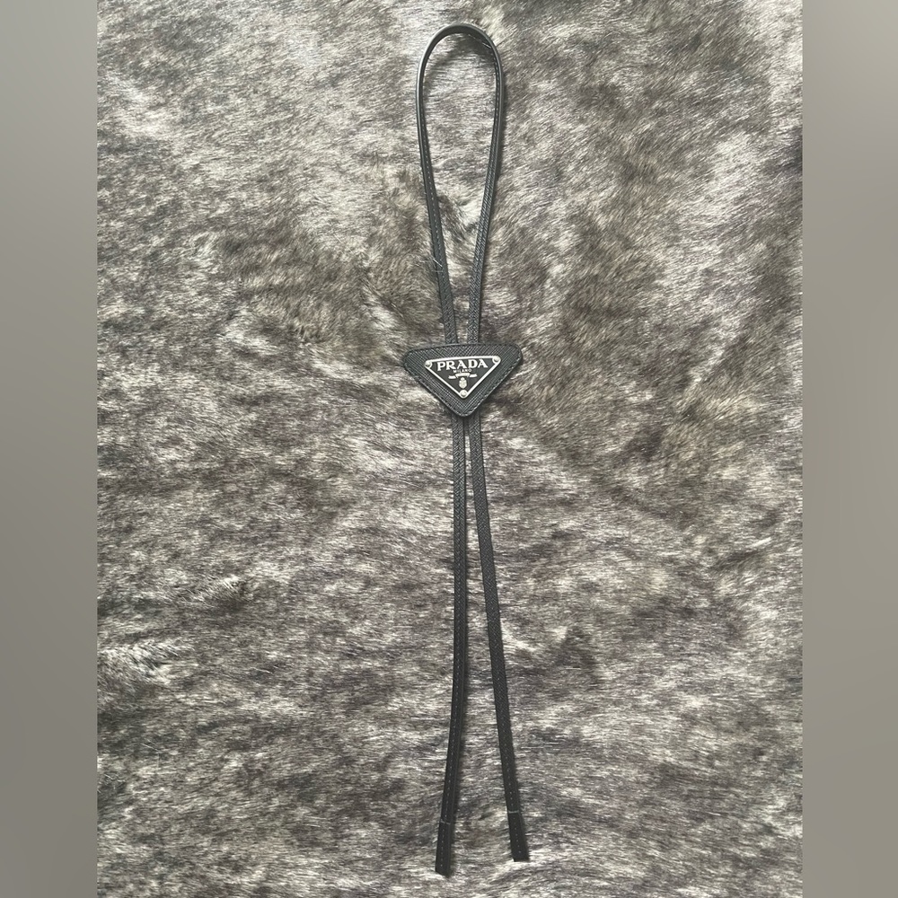 Authentic PRADA Saffiano Leather Bolo Tie